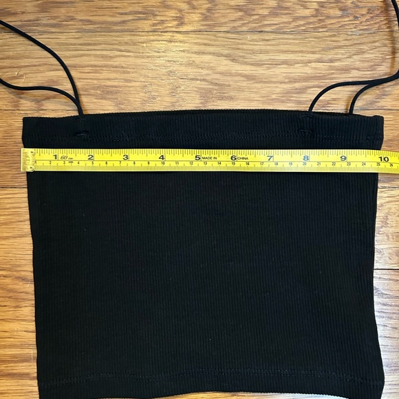 Zara Cord Strap Ribbed Knit Tube Crop Top Size Small - Picture 6 of 6